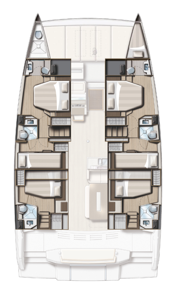 EGOcharter - 6-cabin Bali 4.8 catamaran for charter in Greece